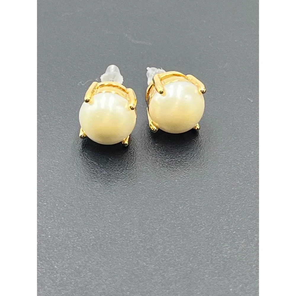 Kate Spade New York Cream Imitation Pearl Gumdrop Gold Plated Stud Earrings